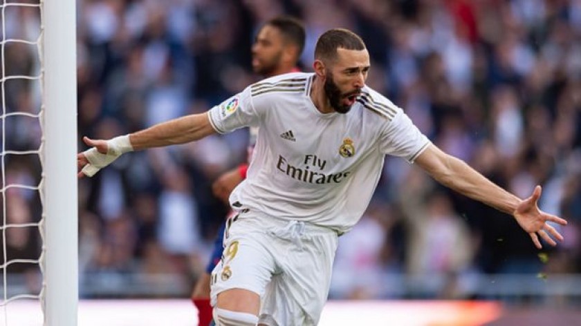 Benzema's Official Real Madrid Signed Shirt, 2019/20 - CharityStars