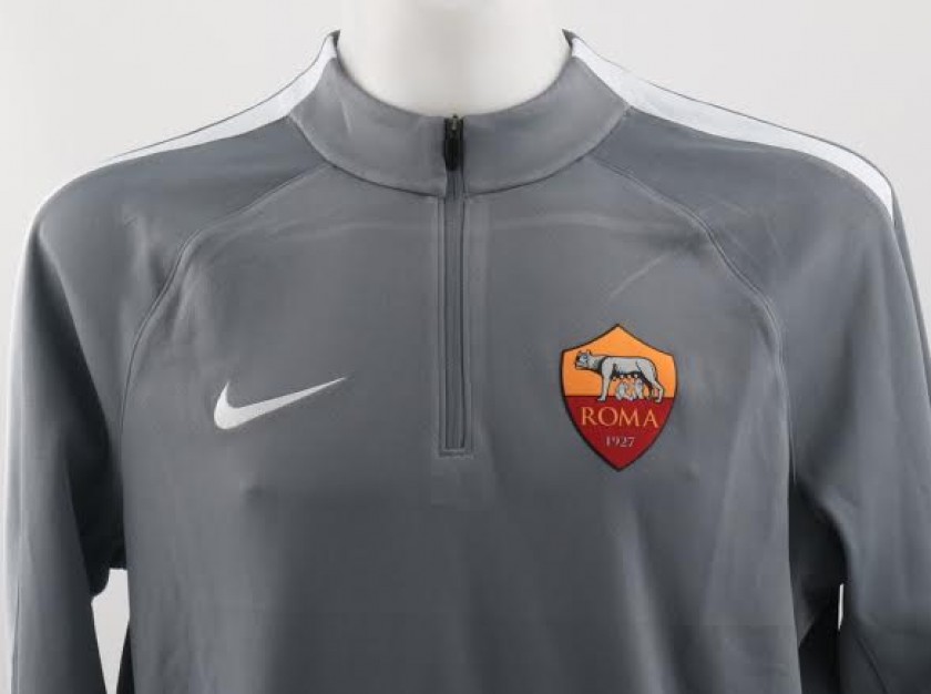 Roma Training Sweatshirt 2016-17, signed by Florenzi