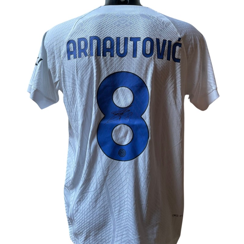 Arnautovic Replica Inter Shirt, 2023/24 - Signed with video proof