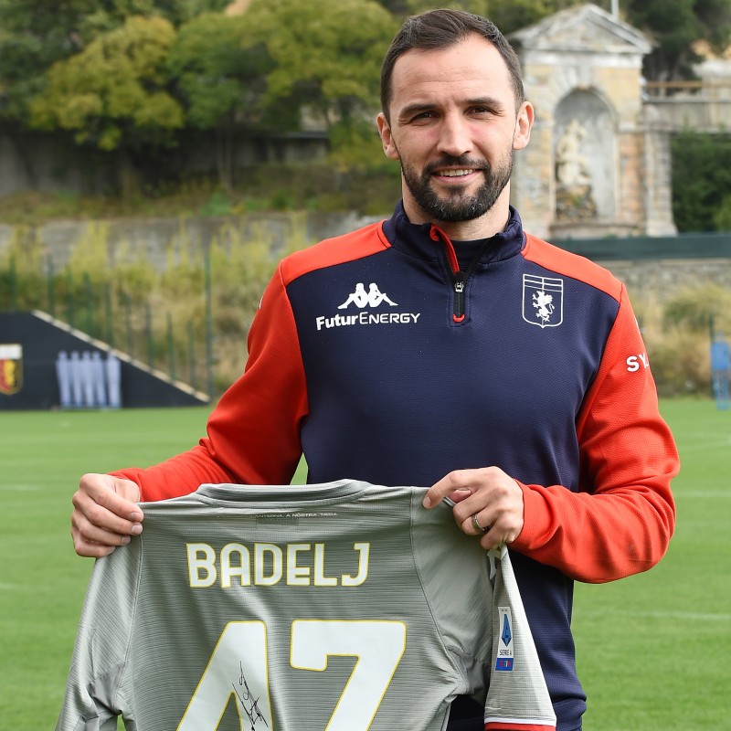 Badelj's Genoa Match-Issued Signed Shirt, 2021/22