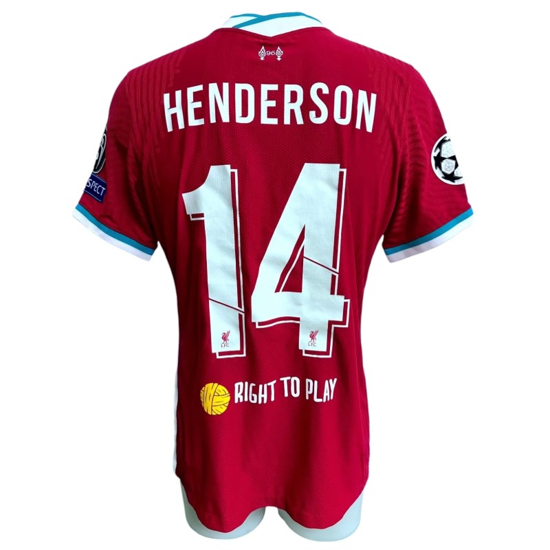 Henderson's Match-Issued Shirt, Atalanta vs Liverpool UCL 2020