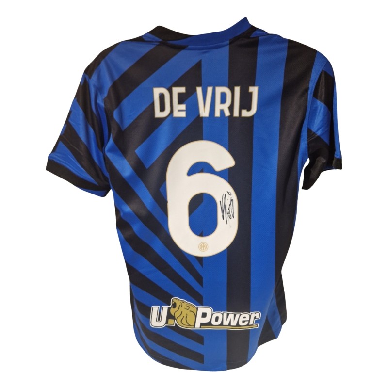 Stefan de Vrij's Inter Milan 2024-25 Signed Home Football Shirt