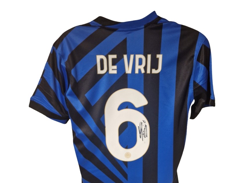 Stefan de Vrij's Inter Milan 2024-25 Signed Home Football Shirt