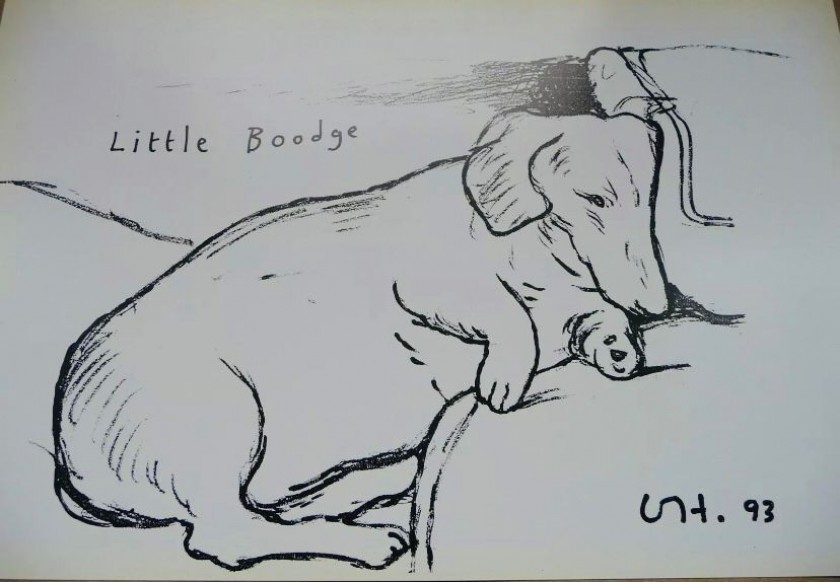 'Little Boodge' Offset Lithograph by David Hockney