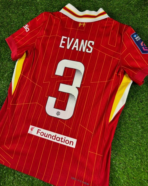 Gemma Evans Liverpool 2024–25 Official Player-Worn Football Shirt