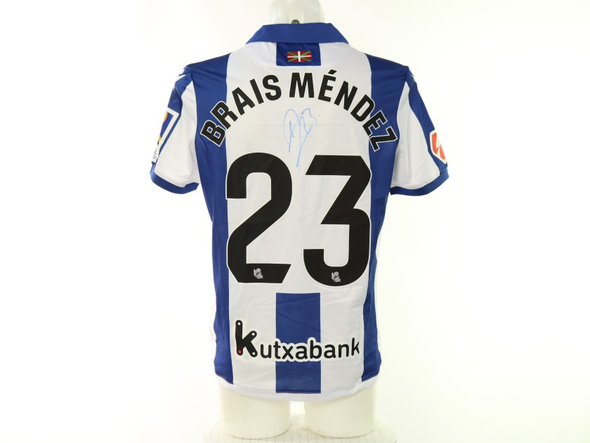 Maglia Brais Mendez Real Sociedad vs Getafe Unwashed, 2025 - Autografata