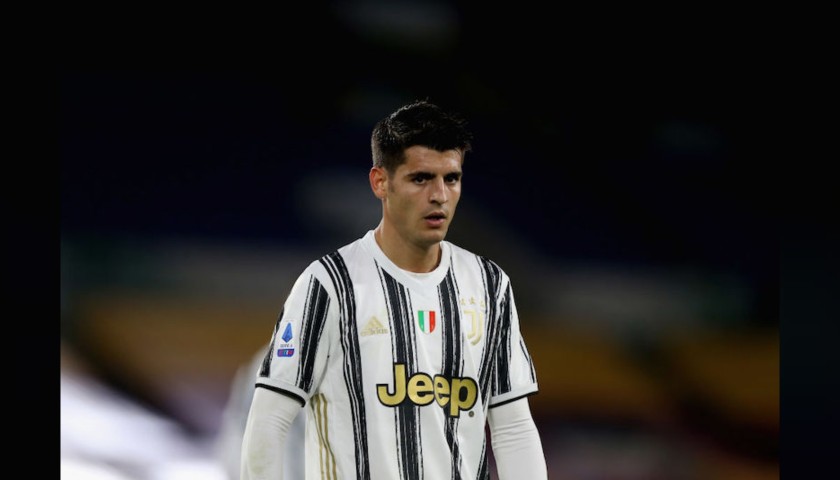 Morata's Official Juventus Signed Shirt, 2020/21