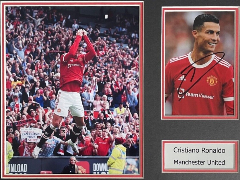 Display Cristiano Ronaldo Manchester United - Autografato - CharityStars