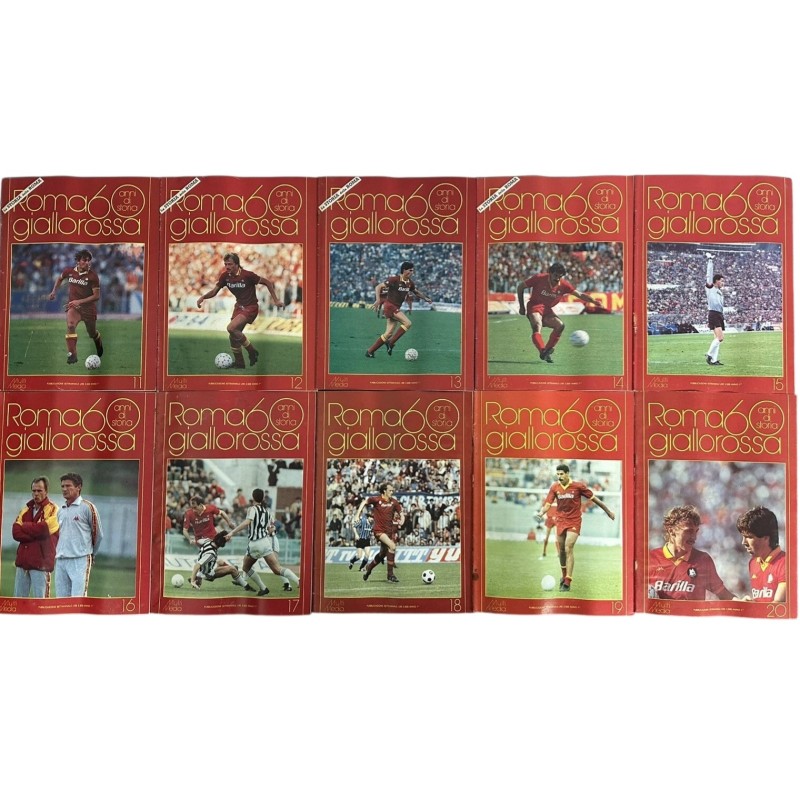Collection of Ten Roma Giallorossa Official Magazines