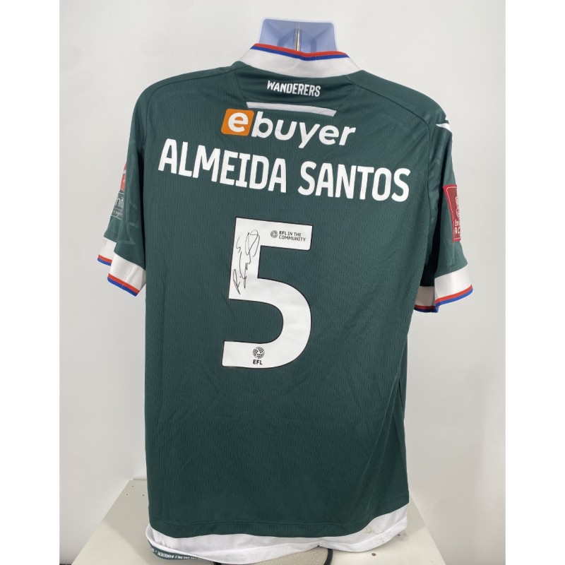 Ricardo Almeida Santos' Bolton Wanderers Signed Match Worn Shirt, vs Burton Albion 