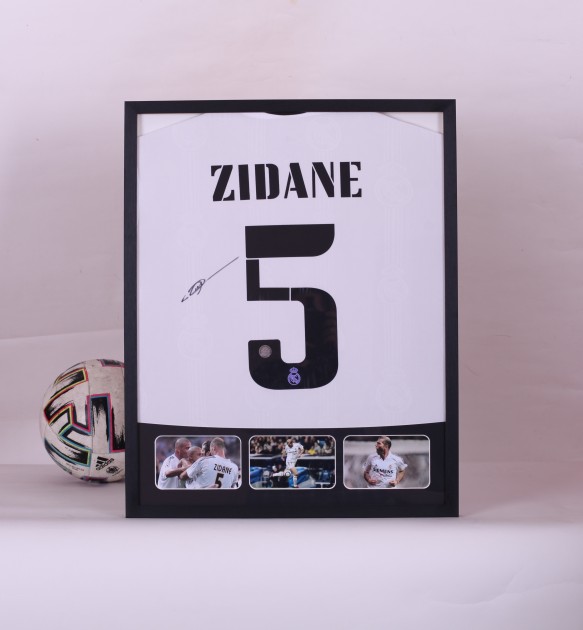 Zidane's Real Madrid Signed and Framed Shirt