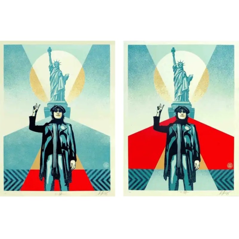 "Lennon Peace And Liberty" di Shepard Fairey (Obey)