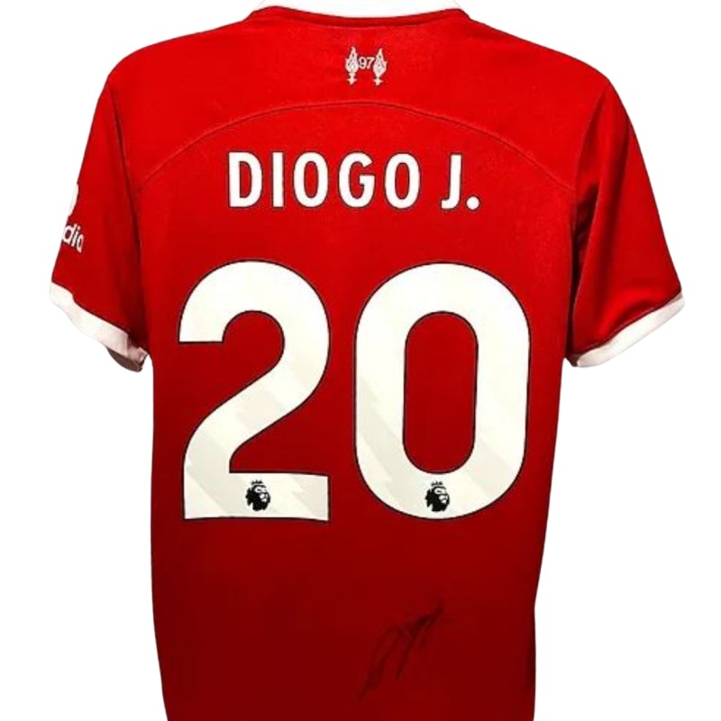 Diogo Jota's Liverpool 2023/24 Signed and Framed Shirt