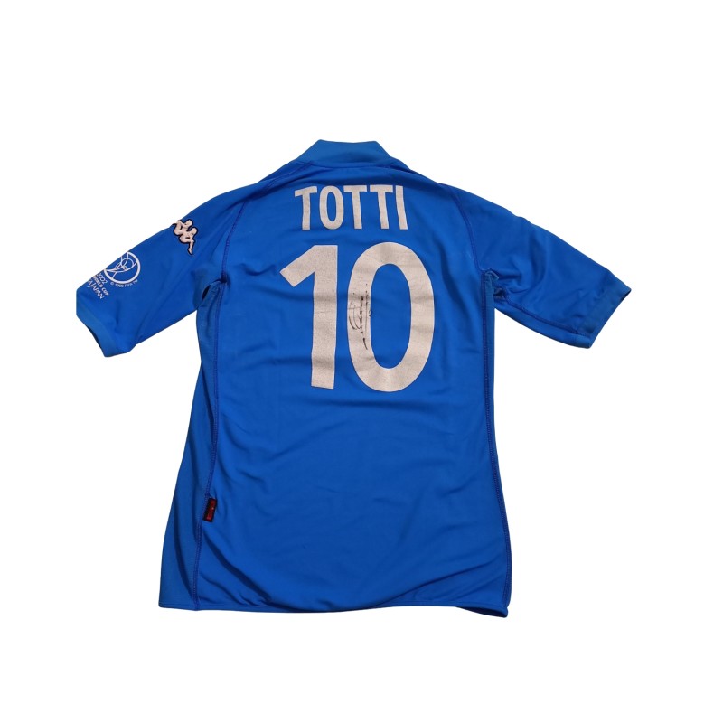 Totti's Italy Signed Match-Issued Shirt, WC 2002