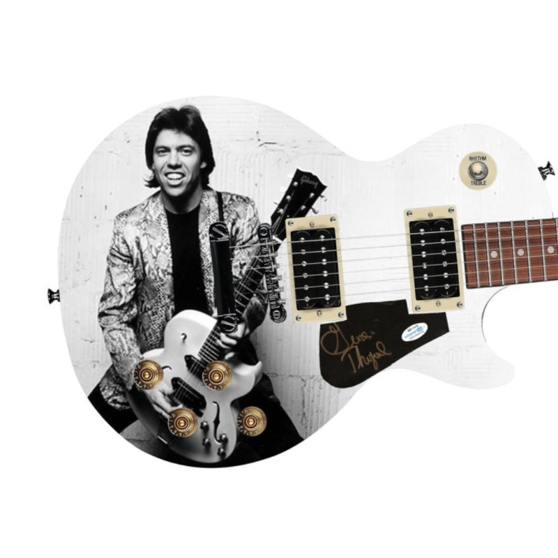 George Thorogood Signed Pickguard on a Custom Les Paul 100 Guitar