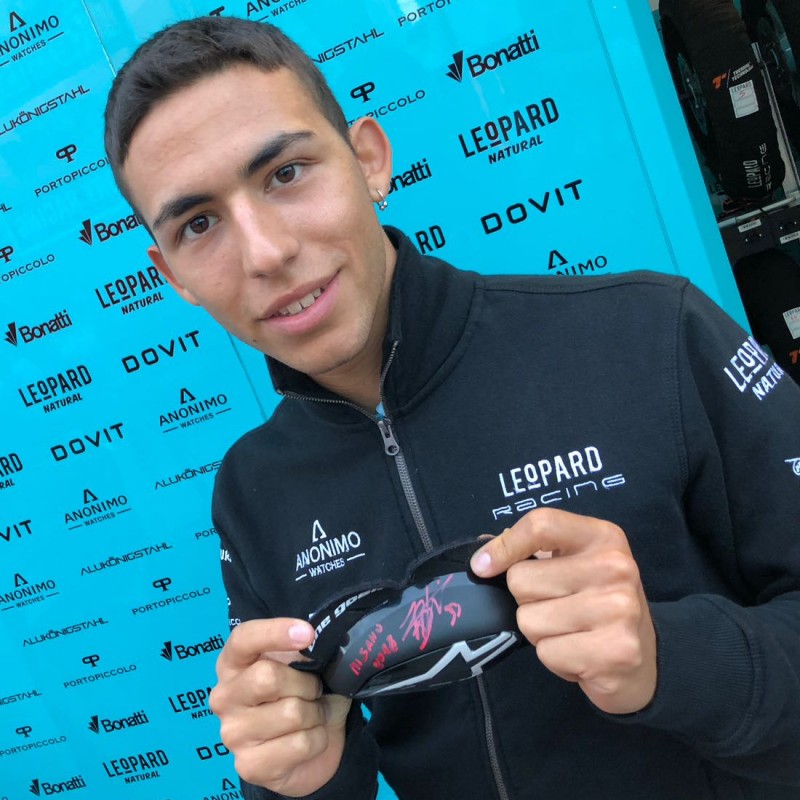 Official Leopard Racing Knees Slider Signed by Enea Bastianini