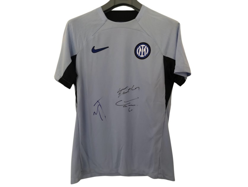 Inter Milan Training Shirt, 2023/24 - Signed by Lautaro Martinez e Marcus Thuram