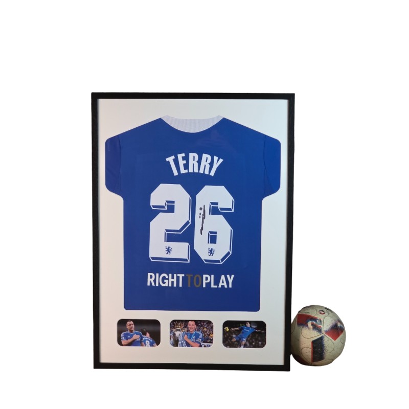 Maglia Chelsea 2012 in cornice deluxe di alta qualità - Autografata da John Terry