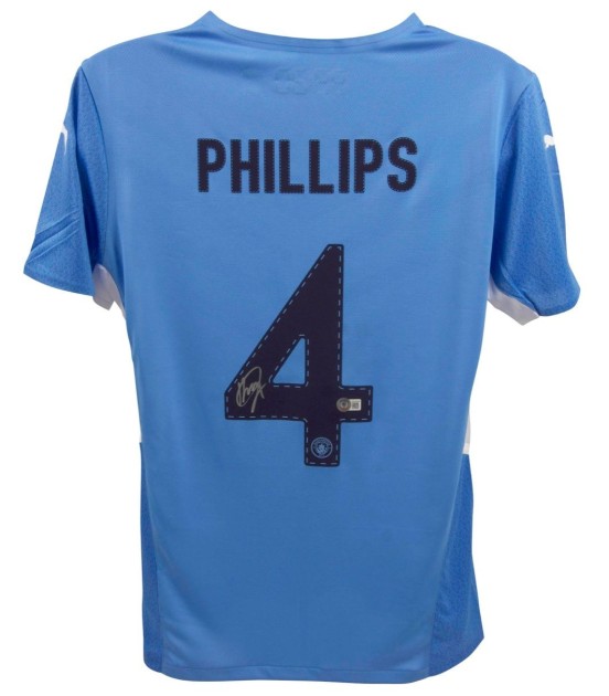 La maglia casalinga autografata del Manchester City di Kalvin Phillips