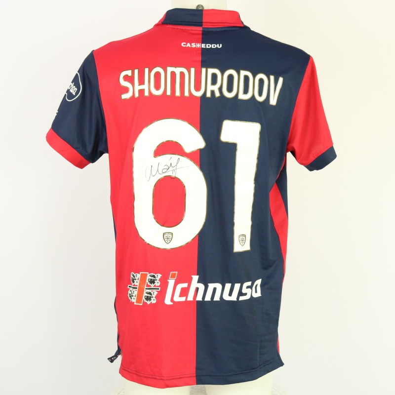 Shomurodov's Unwashed Signed Shirt, Cagliari vs Atalanta 2024