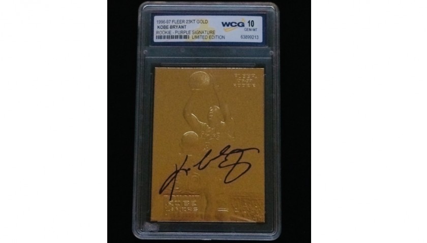 Card oro Kobe Bryant in edizione limitata