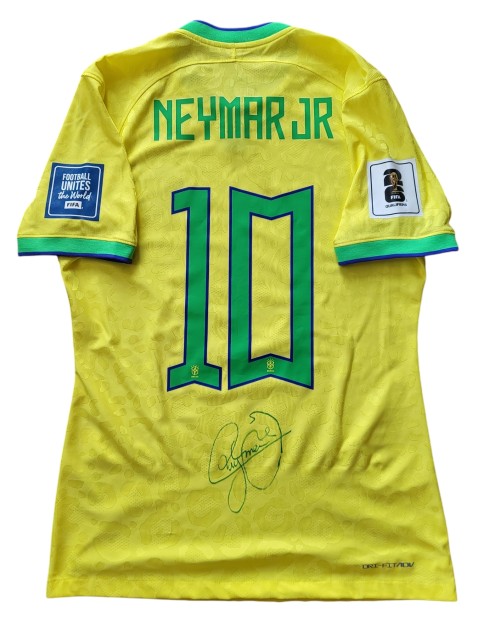 Maglia Gara Neymar Brasile vs Bolivia, Qualificazioni WC 2026 - Autografata