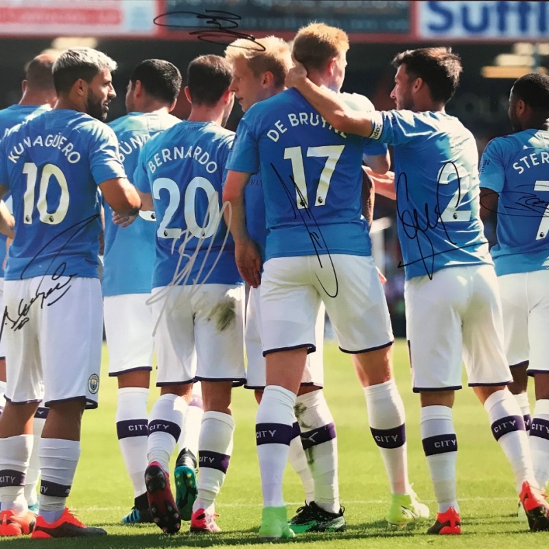 Signed and Framed Picture of Manchester City's First Team