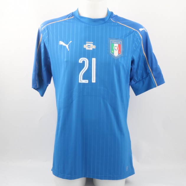 Bernardeschi Match issued/worn Shirt, Italy-Germany 15/11/2016