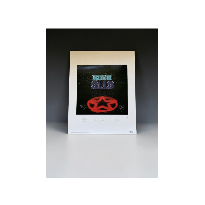 Litografia ufficiale Rush 2112 - Autografata