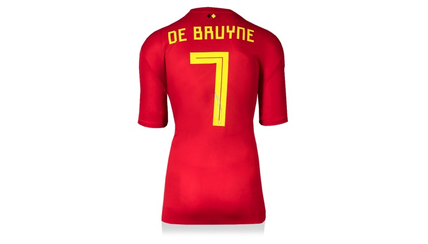Kevin De Bruyne Back Signed Belgium 2018 Home Shirt