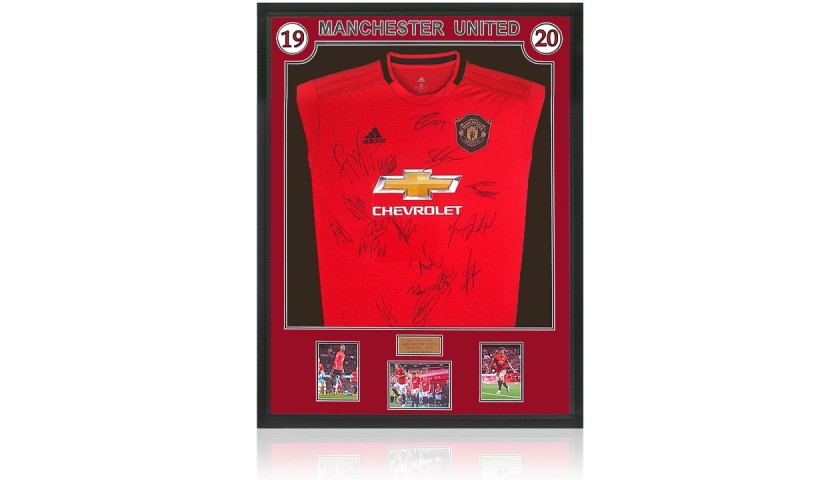 Manchester United 2019-20 Official Home Shirt Hand Signed By 17