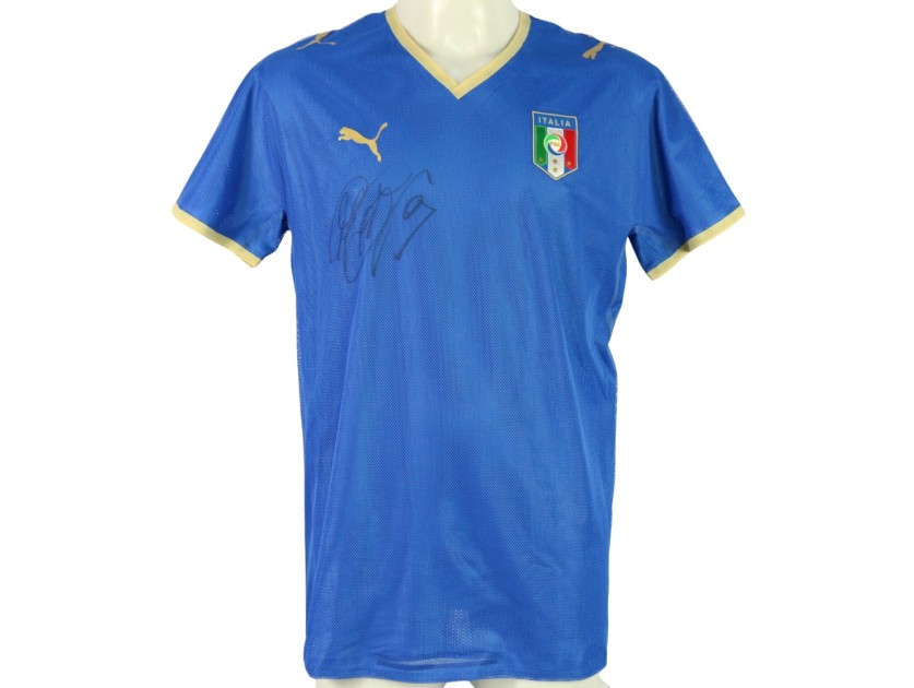 Italy Match Shirt, 2007/08 - Signed by Filippo Inzaghi