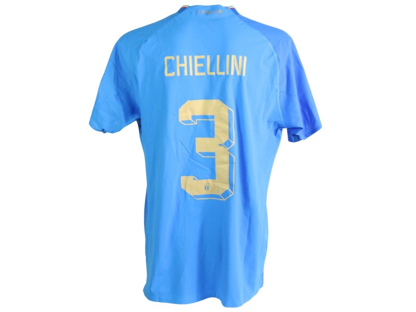 Chiellini's Match-Issued Shirt, Italy vs Argentina - Super Final 2022