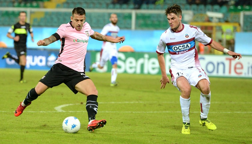 Trajkovski's Match-Worn Palermo-Cittadella Shirt, 2017/18 Serie B