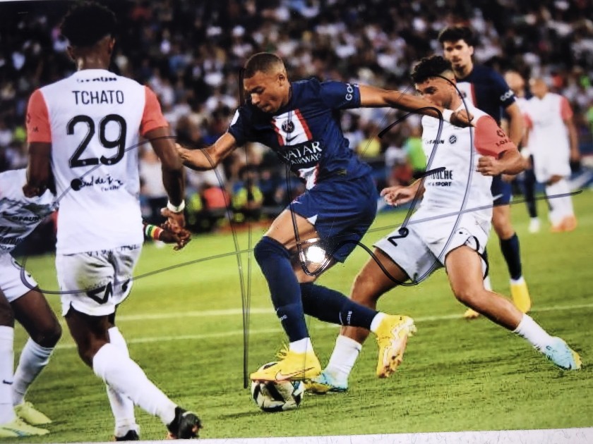 Fotografia autografata da Kylian Mbappé