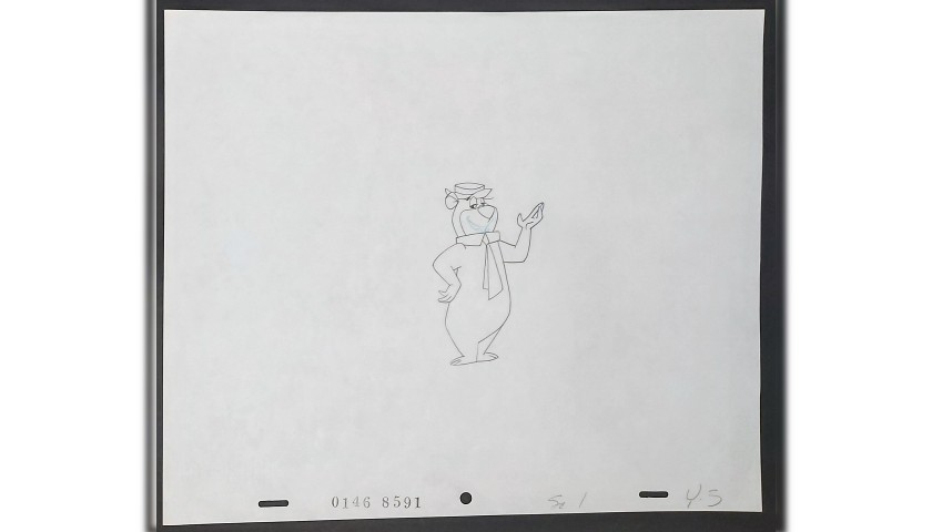 Original Pencil Drawing of Yogi Bear 