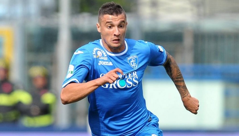 Krunic's Match-Worn Shirt from Empoli-Ascoli with a Special #AiutiamoLI Patch