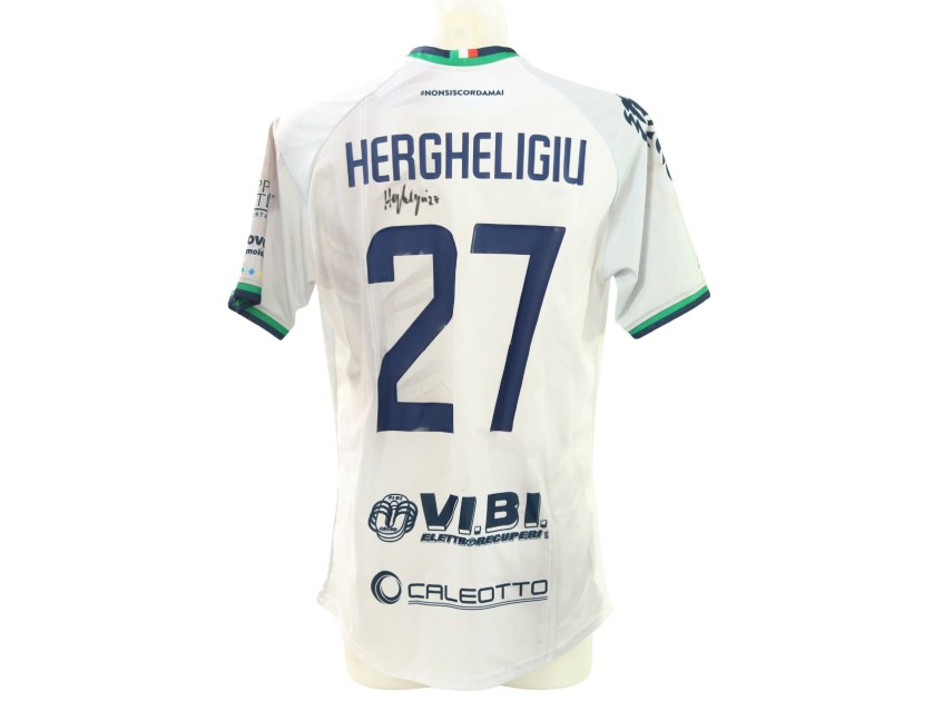 Maglia Hergheligiu unwashed Lecco vs Feralpisalò 2025 - Autografata