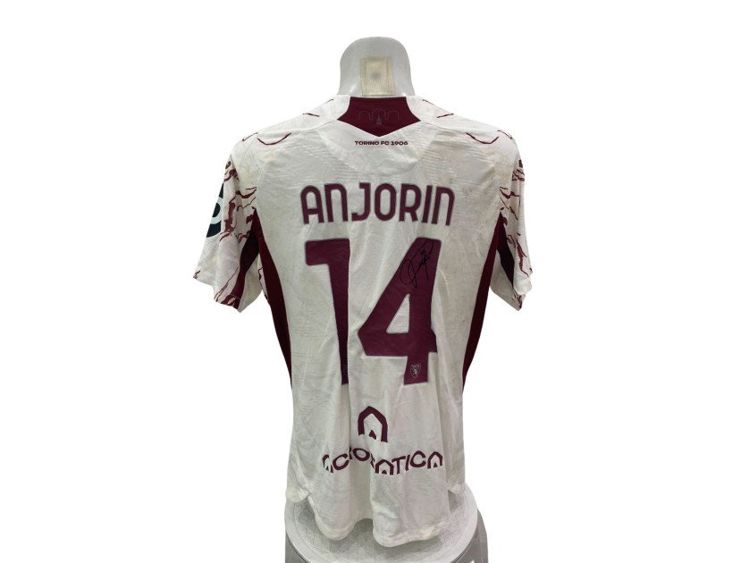 Anjorin's Signed Unwashed Shirt, Torino vs Modena Italian Cup 2025