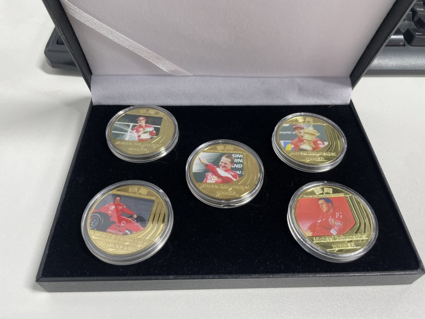 Michael Schumacher Gold Plated Coins Box Set