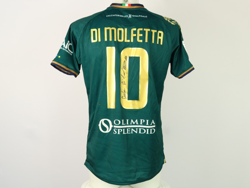 Di Molfetta's CALCIATORIBRUTTI Unwashed Signed Shirt, Feralpisalò vs Parma 2024