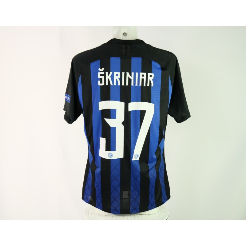 Skriniar's Inter Issued Shirt, UCL 2018/19