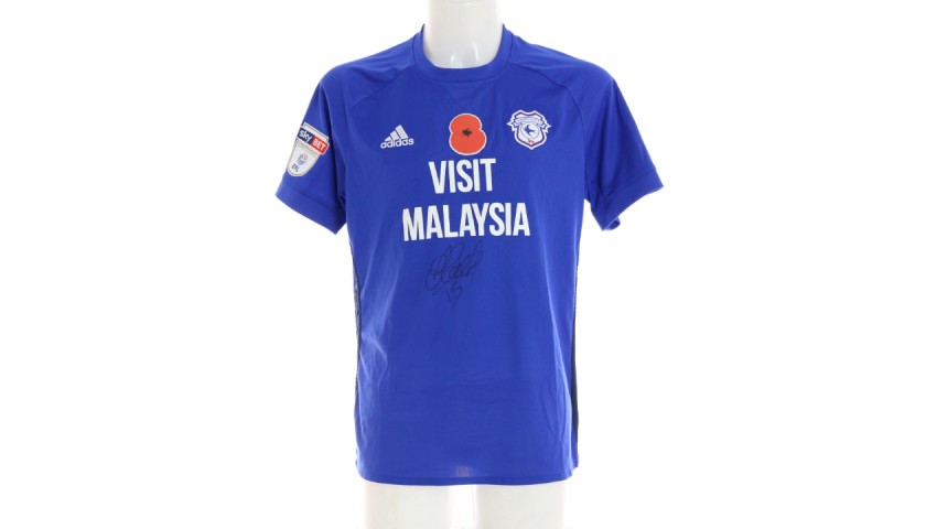 Greg Halford Cardiff City FC's Poppy Shirt - Signed