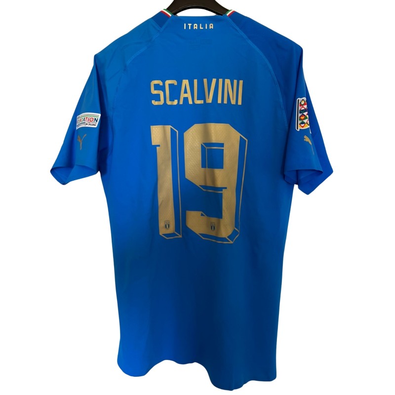 Maglia gara Scalvini - Germania vs Italia, Nations League 2022