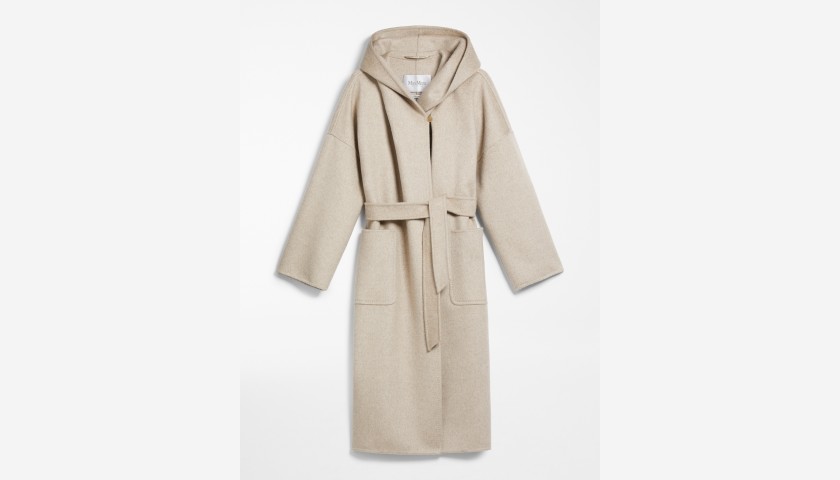 Max mara cheap hooded cashmere coat