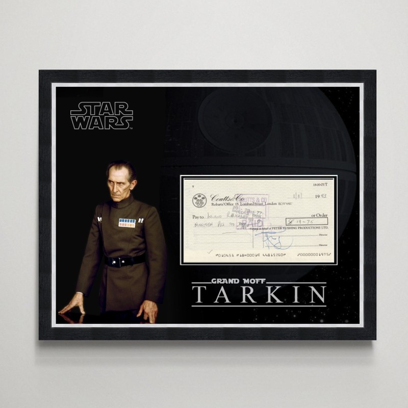 Peter Cushing Signed Star Wars Display