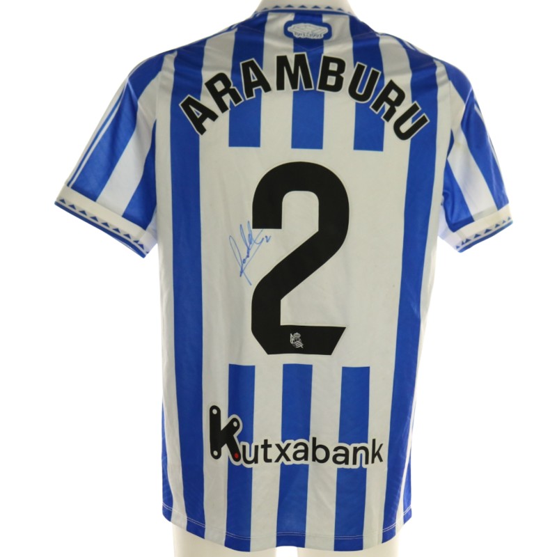 Aramburu's Signed Unwashed Shirt, Real Sociedad vs Deportivo Alavés 2026