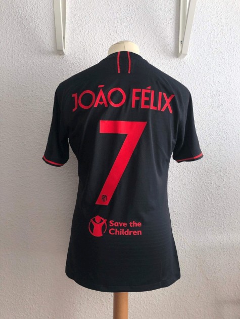 Maglia dell'Atletico de Madrid UCL 2019/2020 di Joao Felix, con stampa della partita