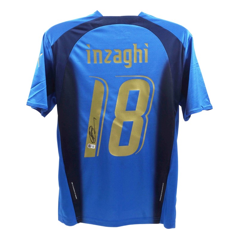 Filippo Inzaghi's Italy Signed Replica Shirt