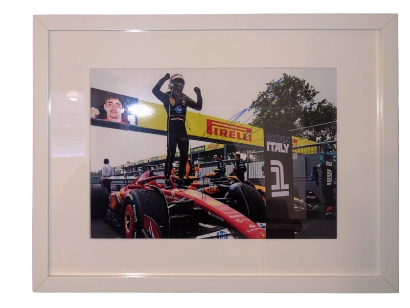 Charles Lerclerc's Monza Grand Prix 2024 Signed Photograph